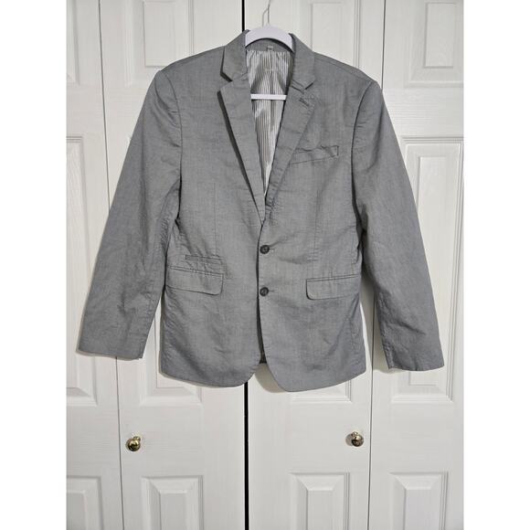 Express photographer 36 short men's fitted light gray blazer - Picture 1 of 9